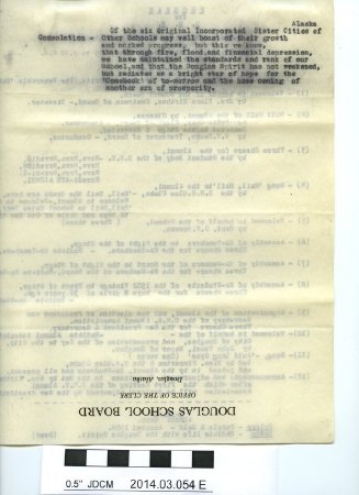 1932 Correspondence Regarding D. H. S. Homecoming Reunion