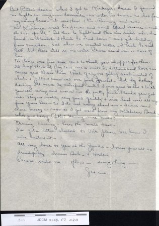 Letter to Ruth Young from Jeanne page 3