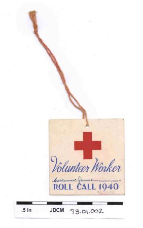 Red Cross Volunteer Worker Tag