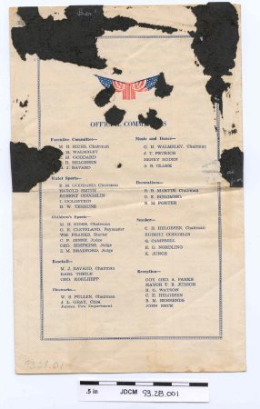 1930 Fourth Of July Program