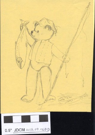 Claudia Kelsey sketch Fishing Bear