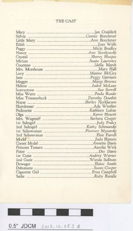 The women playbill cast