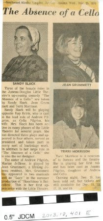 Absence Of A Cello - Sandy Slack, Jean Grummett, Terri Morrison