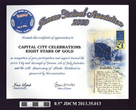 Certificate, Commemorative              