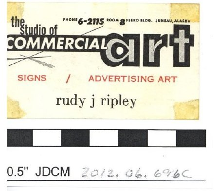 Rudy J. Ripley business card 1961