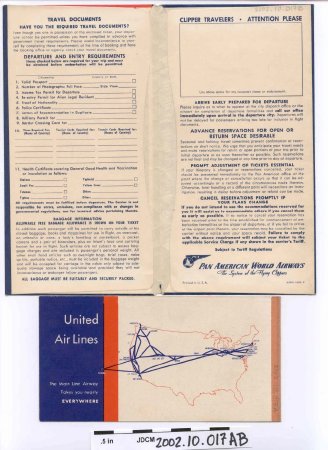 Pan Am Airways Ticket Receipt