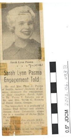 Sarah Lynn Pasma Engagement Told 1961