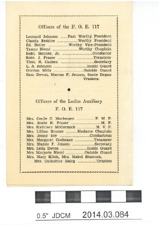 1938 Mother's Day Program