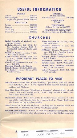 Visitors Guide Juneau Douglas 1964  detail