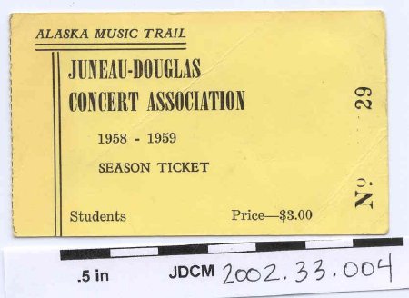 Juneau Douglas Concert Assoc. 1958
