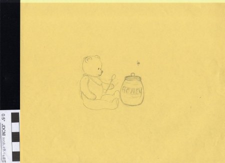 Claudia Kelsey sketch Bear with honey jar