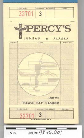 Percy's Waitress Receipt Book