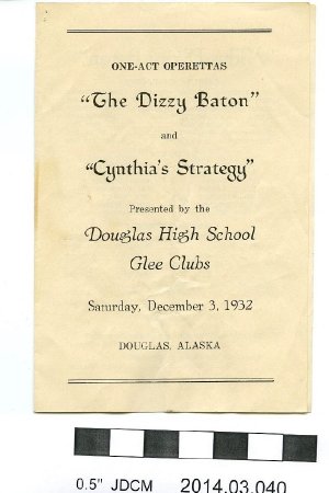1932 Douglas HIgh School Glee Club Program