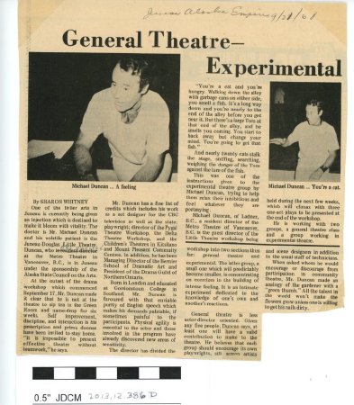 Juneau-Douglas Little Theatre Miscellaneous News and Clips