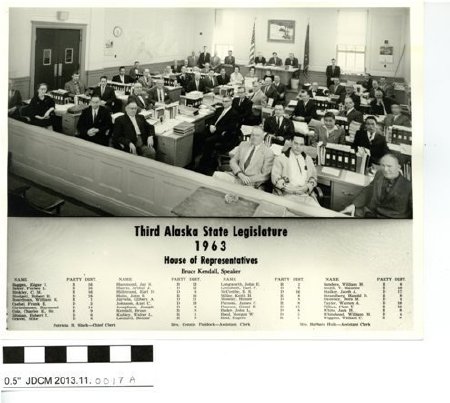 Third Alaska State Legislature 1963 House of Representatives