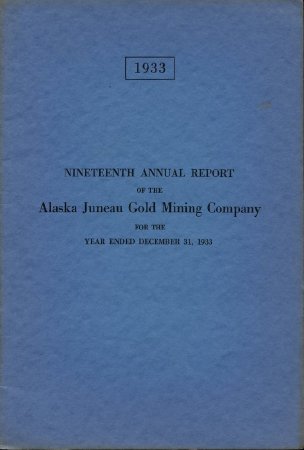 1933 AK Juneau Gold Mining Co.