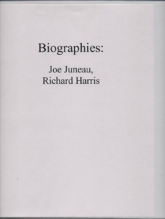 Biographies: Juneau & Harris