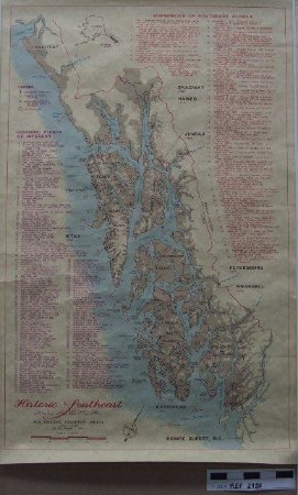 1988 Map of Shipwrecks of SE AK
