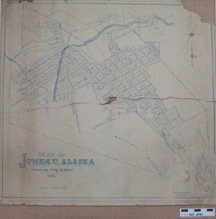 City Limits Map of Juneau, AK 1932