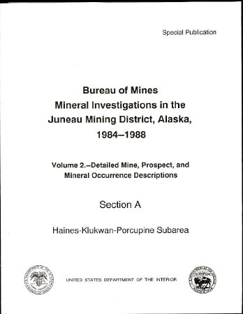Mineral Investigations... vol. 2 Sec. A