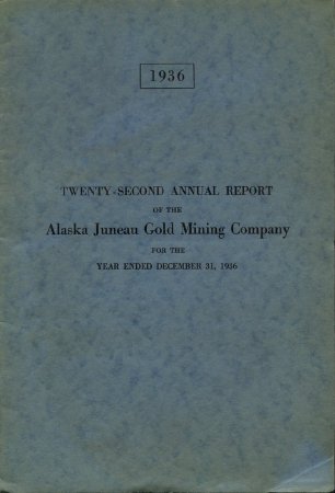 1936 AK Juneau Gold Mining Co.