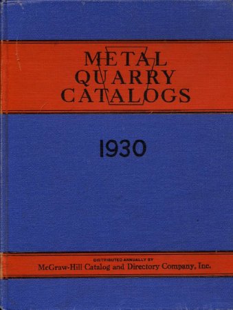 Metal Quarry Catalogs 1930