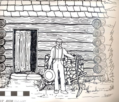 Alaska Natives Activity sheet- Miner's cabin drawing