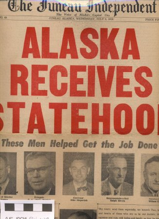 The Juneau Independent dated Wednesday, July 2, 1958 Statehood