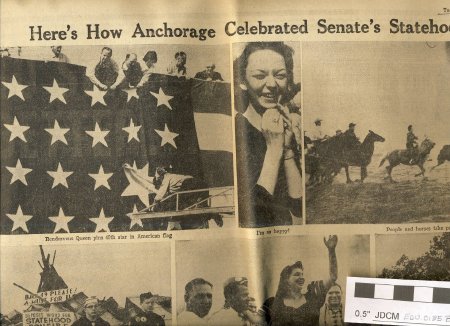 Anchorage Daily Times dated July 1, 1958 Statehood sec A