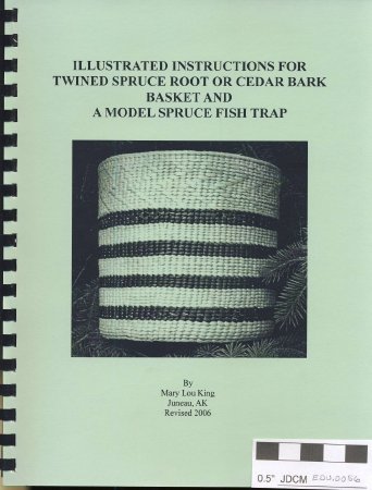 Illustrated instructions for Twined Spruce Root or Cedar Bark Basket