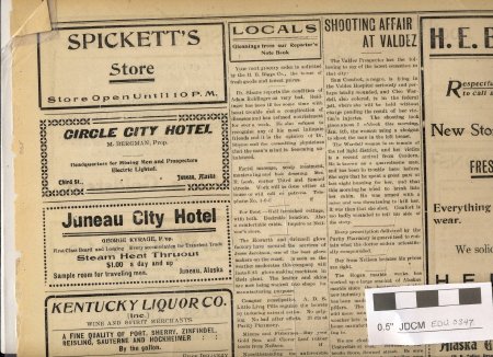 Newspaper page filled with advertisements ~ 1910