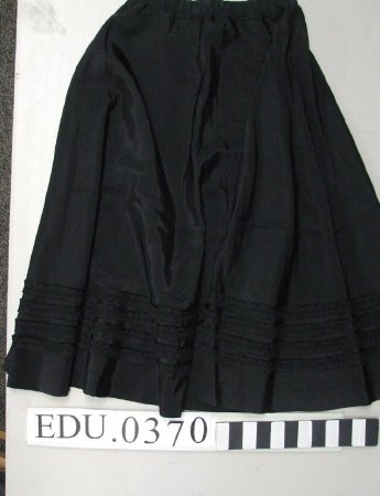 Black mid calf length skirt