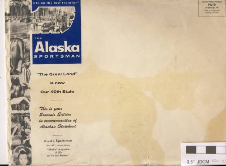 Alaska Sportsman Magazine Statehood Issue, Souvenir Edition, June 1959 env.