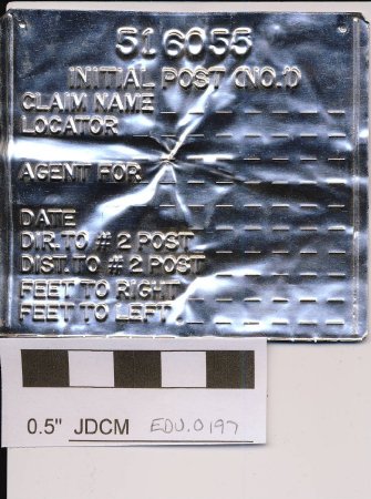 Metal Mine Identification tags