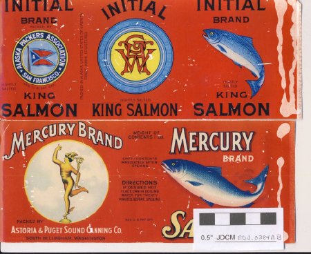 Labels for canned salmon