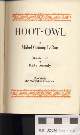 Hoot -Owl by Mabel Guinnip LaRue