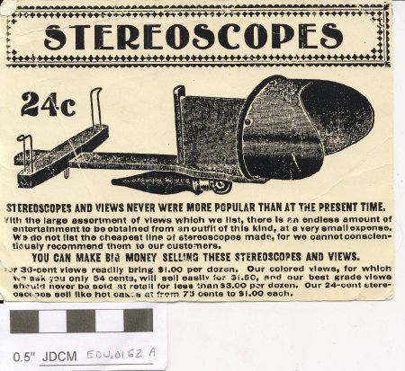 Stereoscopes advertisement